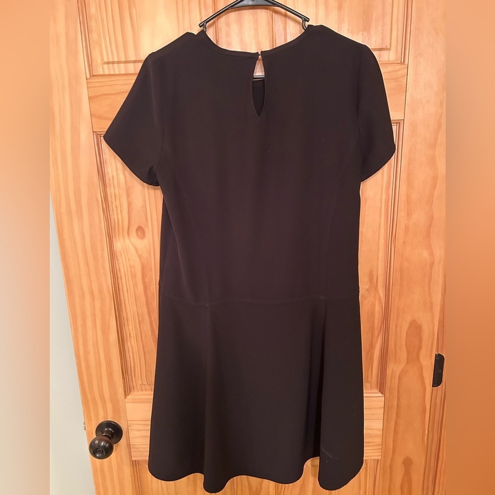 Madewell Black Short-Sleeve Midi A-Line Dress - Picture 3 of 4